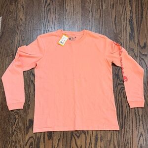 Carhartt women’s long sleeve loose fit tshirt, orange, size medium